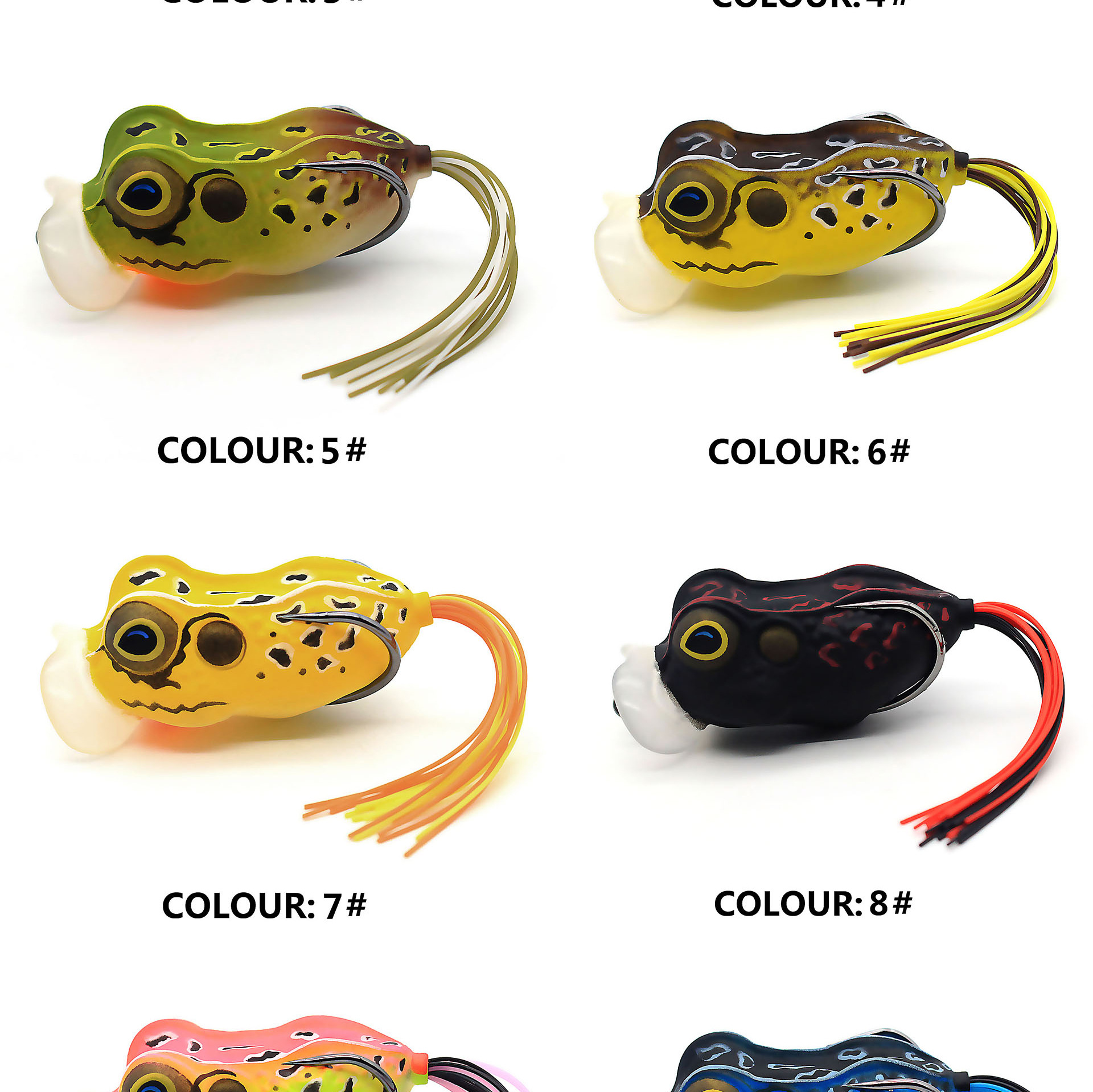 Floating Frogs Fishing Lures Soft Baits Fresh Water Bass Swimbait Tackle Gear