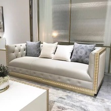 法式洛可可实木沙发 轻奢榉木客厅凡尔赛艺术新品 香槟金全屋家具