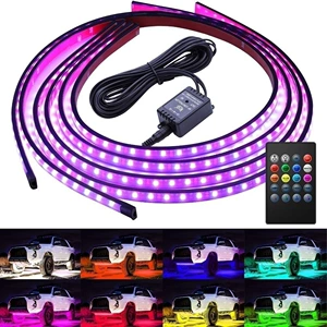 Cross-Border Car Led Chassis Light Modified Off-Road Vehicle Bottom Light Colorful Voice-Controlled Compartment Light App Car Atmosphere Light
