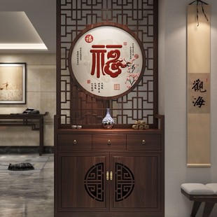 New Chinese-style Screen Cabinet Living Room Partition Cabinet Entrance Hallway Covering Simple Modern Real Door-facing Locker Shoe Cabinet