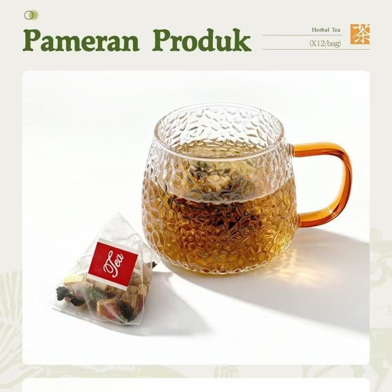 Nine Herb Blend Tea San Jiao Bao 5g x 12 Cold Brew Herbal Tea Bags Sugar Free in use