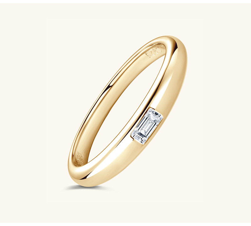 25g Weight Moissanite Inlay Material Rings Classification 1 Piece Quantity Daily Occasion 925 Sterling Silver Material Geometric Pattern Women's, Couple Gender GRA, Plating, Inlay Design INS Style, Simple Style Style Moissanite 925 Sterling Silver Rings Geometric Rings 12