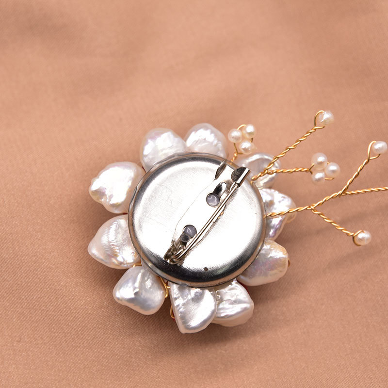 Xlentag natural agua dulce real perla broche ramillete boda dama moda Corea del Sur temperamento broche para las mujeres