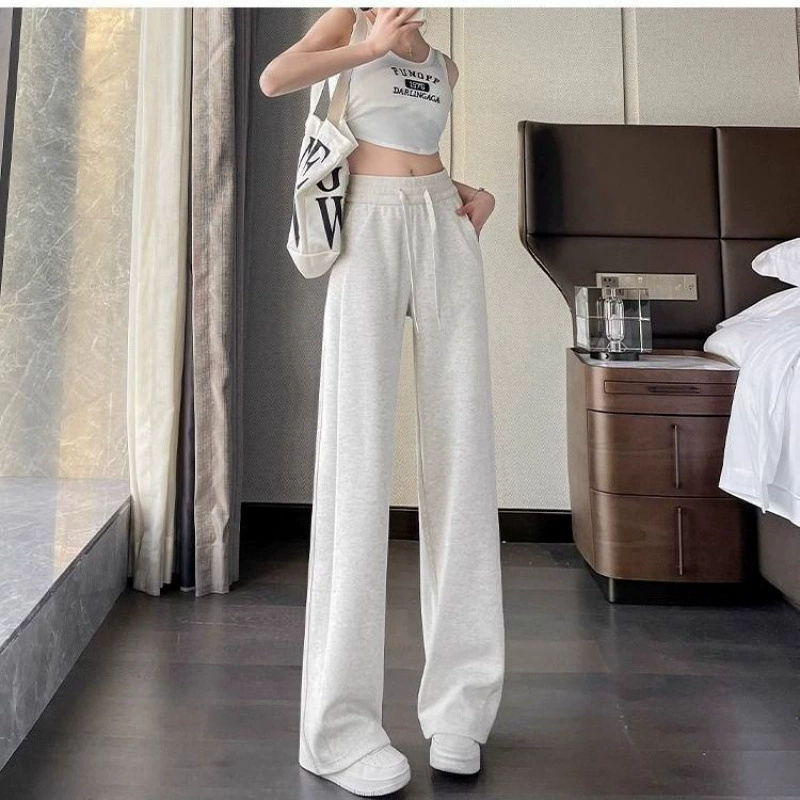 Осенние полуплотные брюки для отдыха, oversized, свободный крой