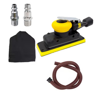Cross-Border Rectangular Pneumatic Dry Grinder 70*198 Car Polishing and Waxing Vacuum Polishing Machine with European/American Connectors