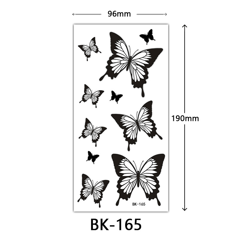 Tatuaje Temporal de Flores Boceto de Papel de Transferencia al Agua, Impresión por Transferencia de Agua, para Cuerpo image 171