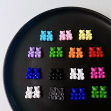 亚克力彩色透明小熊手工diy饰品配件材料手机壳配件头饰项链材料