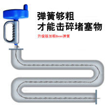 手摇通下水道工具捅厨房厕所家用神器掏管道堵塞钢丝通马聚洋贸贸