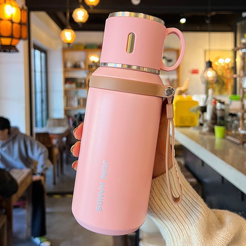 316 tazas de acero inoxidable de alta capacidad de hervidor deportivo de oficina de alto valor para hombres tazas de agua portátiles cubiertas de tazón