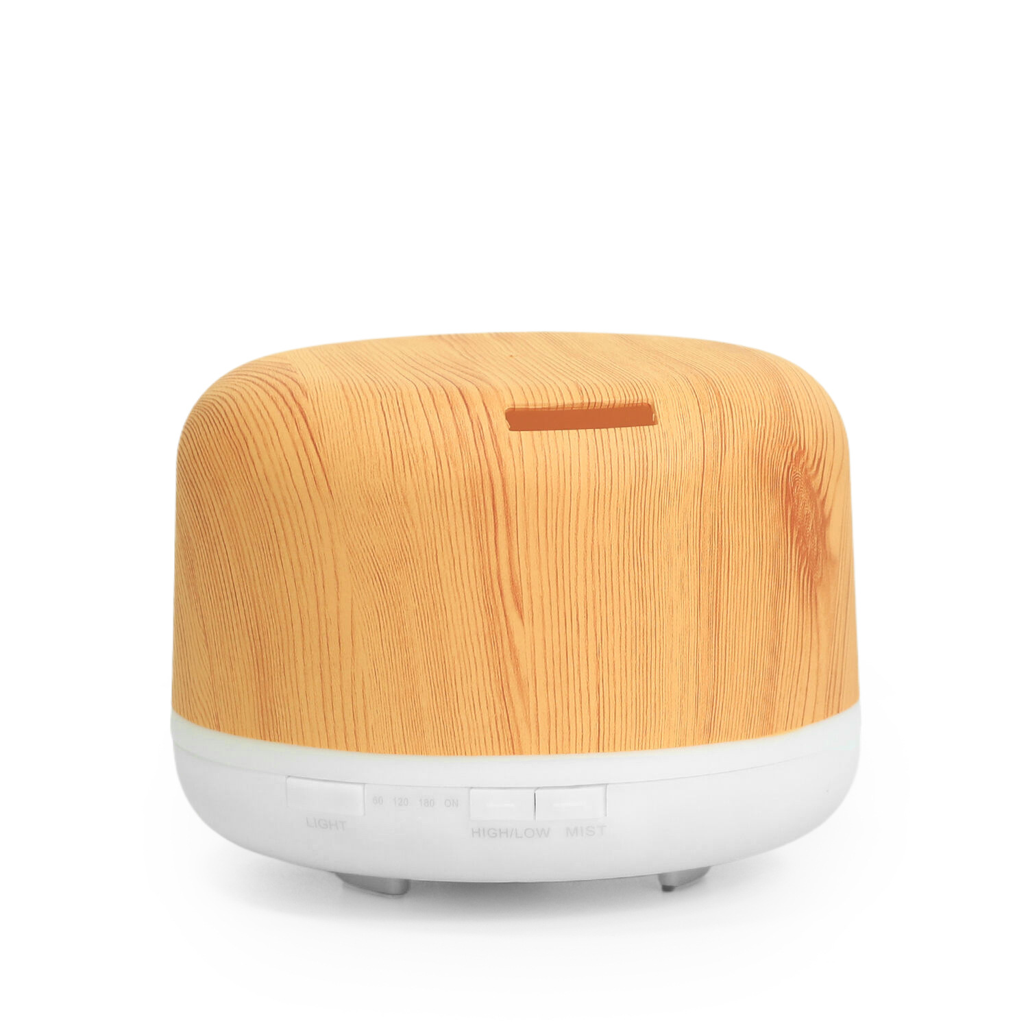 Grano de madera máquina de aromaterapia humidificador ultrasónico Mini lámpara de aromaterapia hogar horno de aceite esencial lámpara al por mayor 500ML