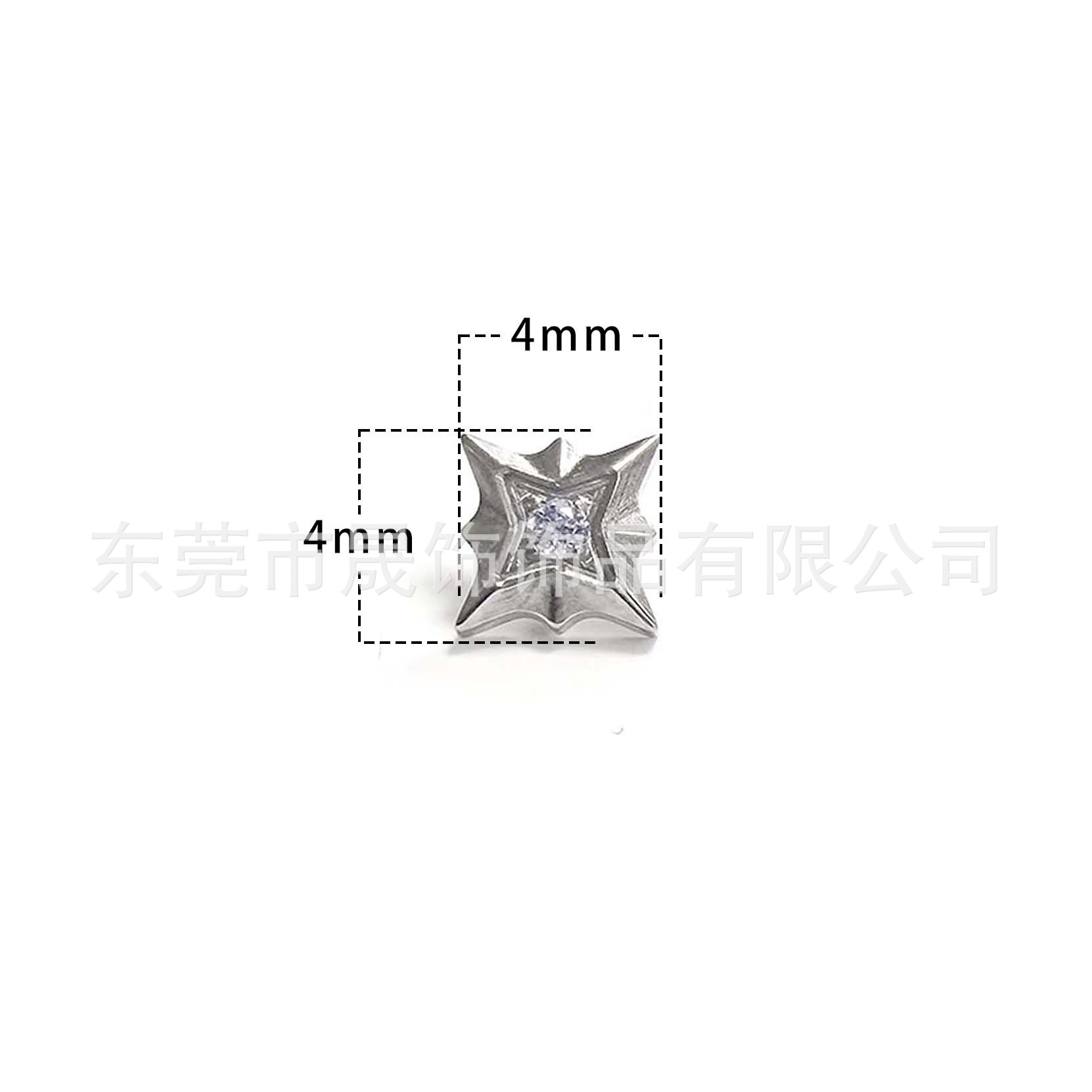 F136 Titanium 芒 Star Studded 5A Cubic Zirconia Ear Stud Labret Stud G23 Implant Grade Titanium 人体 Piercing Jewelry Accessories 头