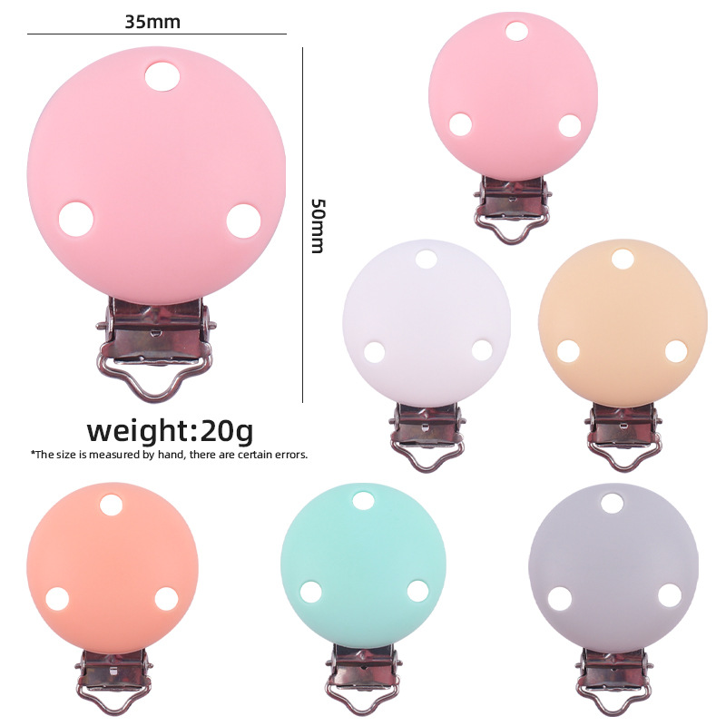 Bebé suministros de silicona chupete clip calmante bebé DIY35mm clip chupete cadena anti-gota accesorios de la cadena Nuevo