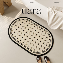 黑石復古極簡硅藻泥吸水腳墊廚房衛生間門口地墊入戶浴室防滑墊子