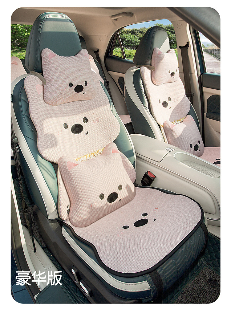 Suitable for Xpeng Monam03 Qin Plus Mg4 Song Pro Car Seat Cushion Half-Pack Cartoon Breathable Seat Cushion