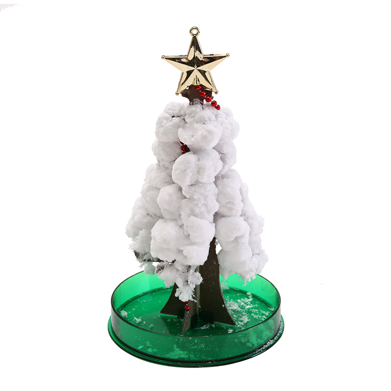 árbol de Navidad mágico árbol de papel floreciente crecimiento mágico árbol de cristal para niños DIY juguetes experimentales científicos