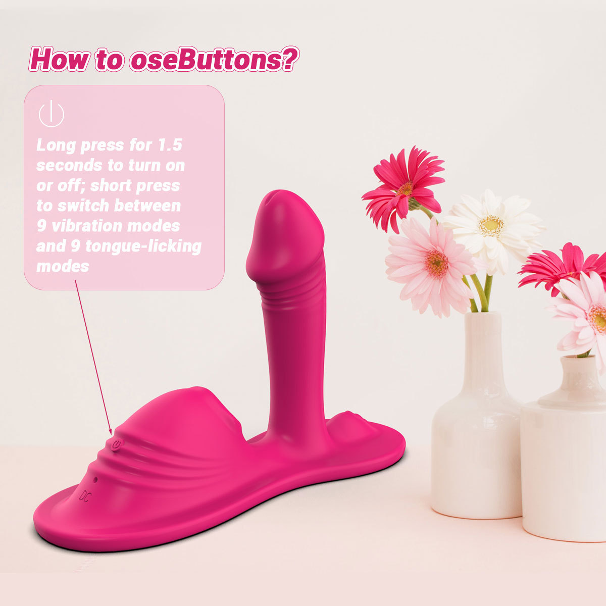 App Remote Control Vibrating Anal Plug with Suction and Tongue-Like Motion — detail image 8