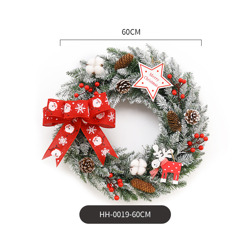 40/50/60cm guirnalda decorativa de Navidad puerta colgando escena Amazon transfronterizo popular guirnalda de Navidad Ratán