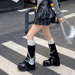 Double-sided knitted socks, calf socks for women, piles of hot girl horns, y2k subculture, millennium slimming stockings