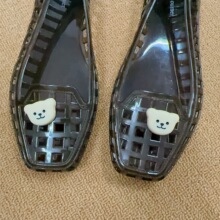 高级感水晶鞋果冻鞋洞洞鞋女平底沙滩时尚百搭夏季浅口防滑单鞋女