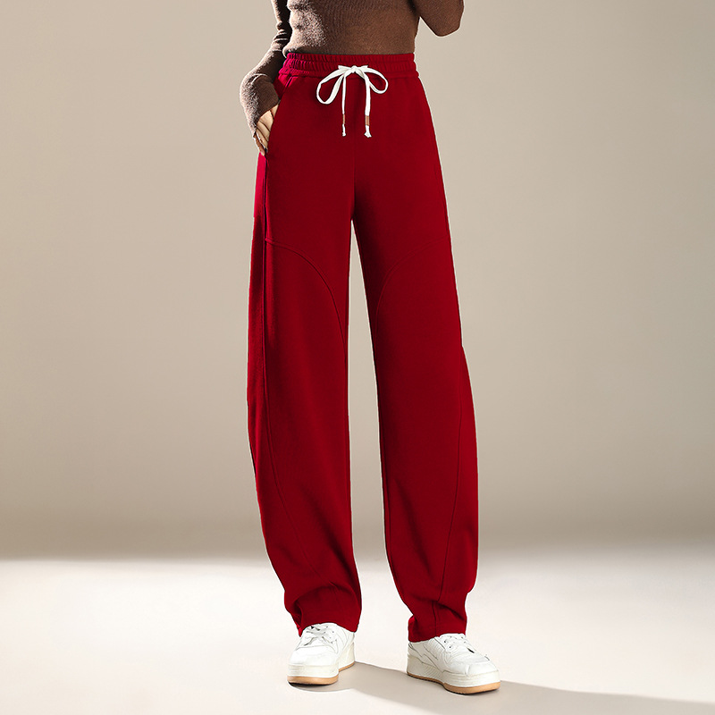 Women's Harem Pants Summer 2026 Elastic Waist Drawstring Thin High-Waisted Casual Narrow Wide-Leg Banana Pants