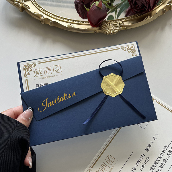 Invitation letter invitation company envelope high -end atmospheric…