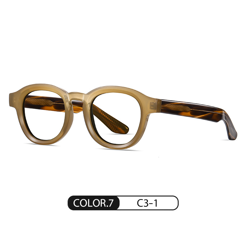 Lentes de Sol Redondos Polarizados S31107 de TR y TAC Anti-Luz Azul UV400 para Conducción y Viajes