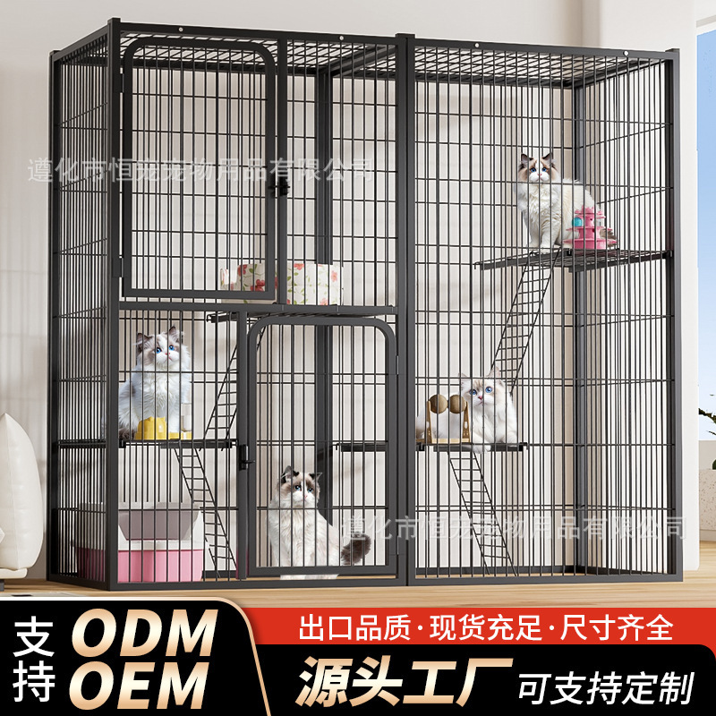 Cross-Border Wholesale Cat Cage, Extra Large Free Space Cat Cage, Large Cat Villa, Three-Story Household Cat Nest, Cat House, Cat Cabinet