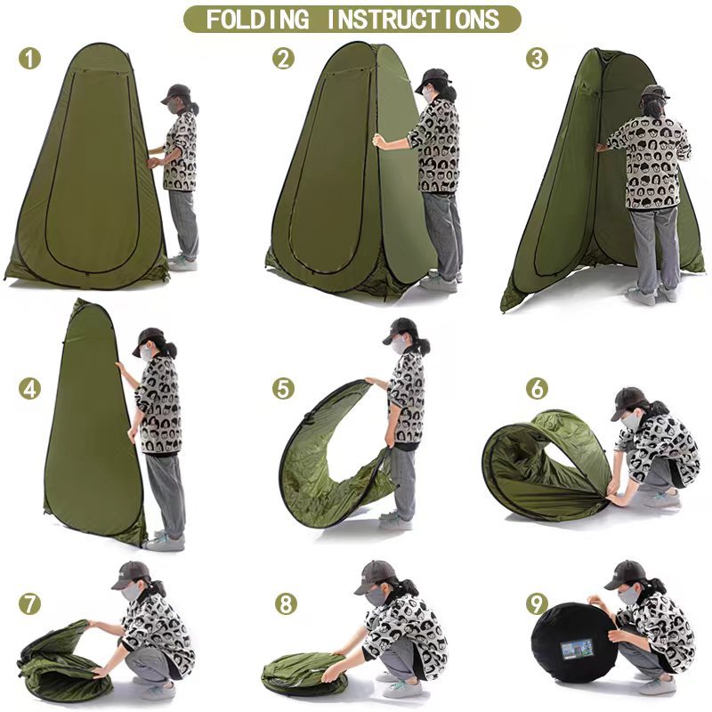 Tenda da campeggio esterna con doccia, bagno, pesca, fotografia, bagno, cambio automatico, apertura rapida_voghion.com