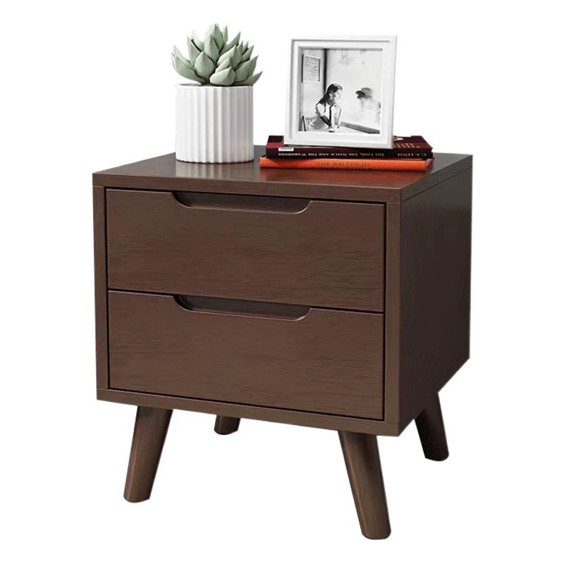 Современная простая Скандинавская тумбочка из цельного дерева, креативная двойная Выдвижная тумбочка, соответствующий спальне, небольшой шкаф, японский шкаф для хранения