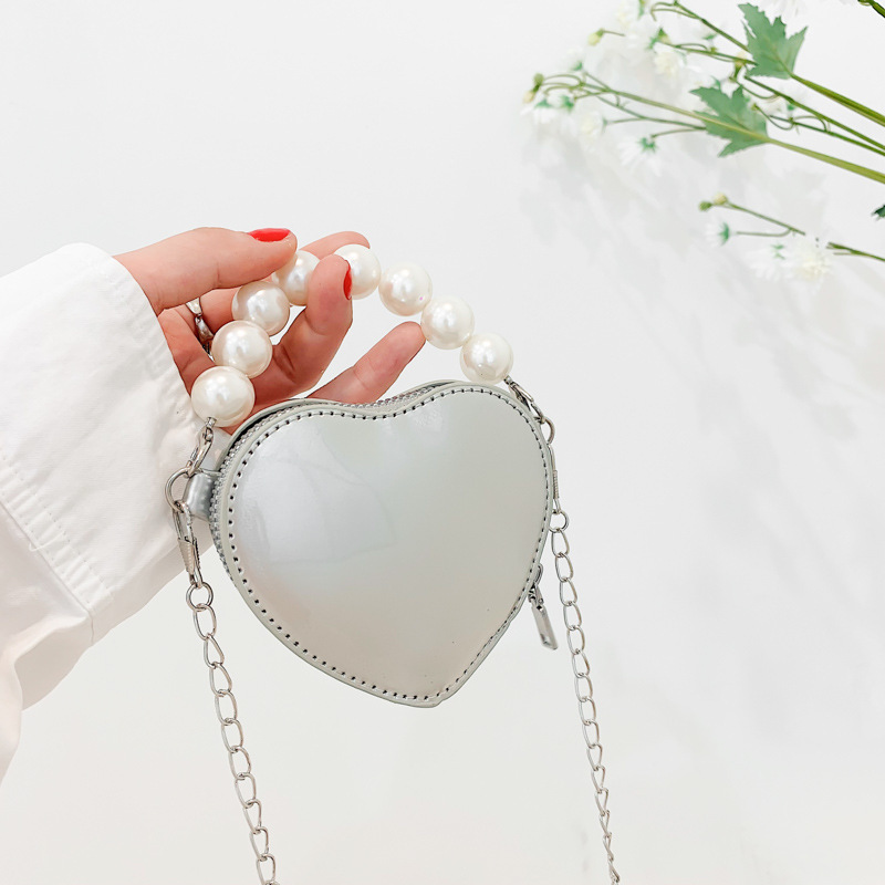 Women's Bag New Korean Style Love Mini Bag Pearl Handbag Shoulder Crossbody Bag Lipstick Coin Purse