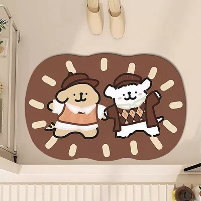 Avtomobil döşəmə paspasları — Diatom Mud Floor Mat - jia-holding-hands-4060cm-diatom-mud