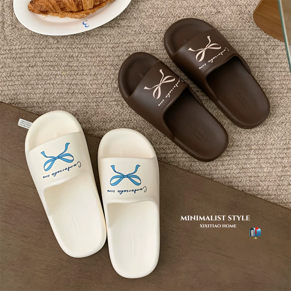 Летний крытый корейский бант домашний старший тапочки дамы EVA мягкое дно комфортная индивидуальная ванна