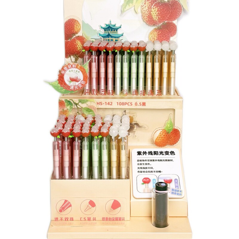 禾硕142大吉大荔励志旋转出芯中性笔架装高颜值书写顺滑0.5黑笔|undefined