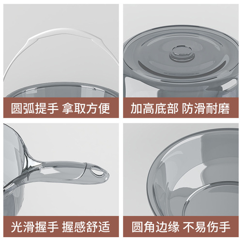 Plastic bucket for shower, household use, wholesale, thick storage bucket, handle bucket, outdoor car wash bucket, transparent bucket for wholesale