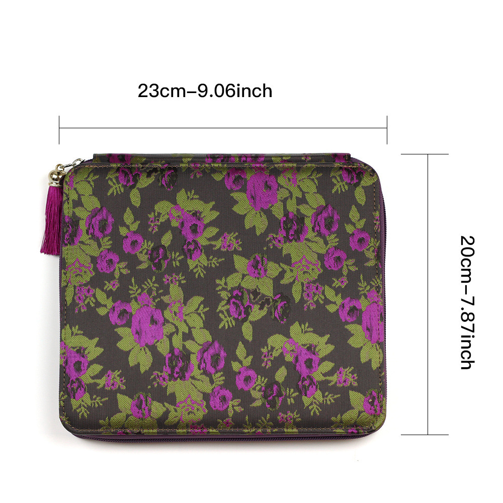 Herramientas transfronterizas pulidas manuales de madera ganchillo rojo madera sintética ergonómica ganchillo cabeza 9 paquetes