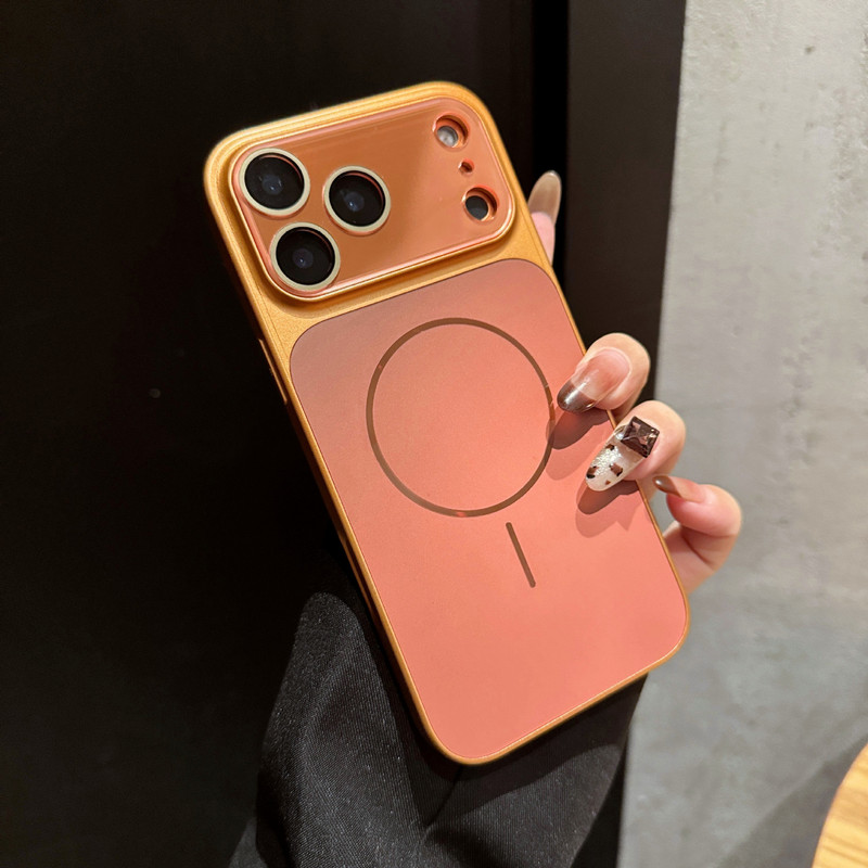 Suitable for Apple 18Promax Streamer Large Window Mobile Phone Case with Magnetic Attraction, Apple 17 Matte High-End Protective Case, 16 Protective Case