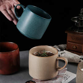陶瓷早餐杯水杯咖啡杯复古马克杯窑变釉北欧ins风Logo CermiacMug