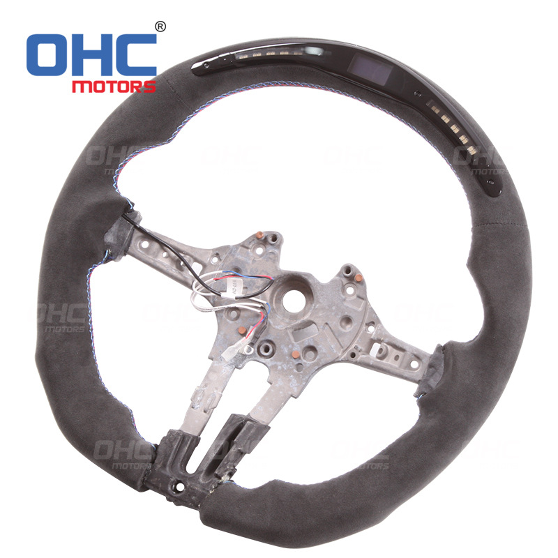 Suitable for BMW 1 Series 7 Series 4 Series 3 Series 5 Series X3X5M5 LED suede car steering wheel modification
