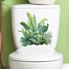 New fun-m58 tropical fresh green plant tortoise shell toilet paper for bathroom home decoration wall sticker