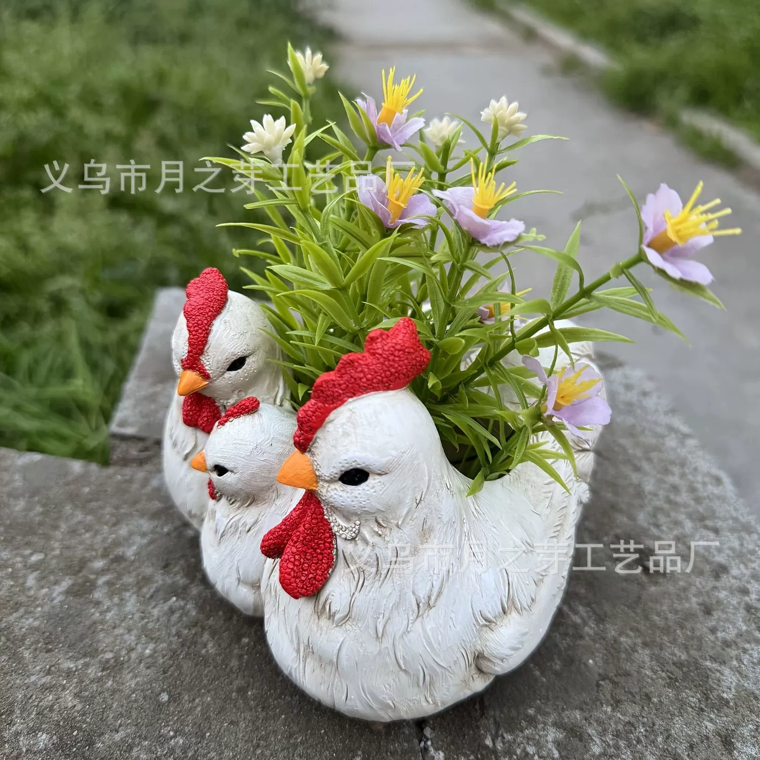 Новое кросс-бортное изделие из трех кур resin куриные семейные статуи куриные statues для дома двора фермы кухни декоративные животные статуи