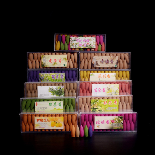 New Extended Flowing Fragrance Candles, Ten-Minute Chen Tan Pagoda Incense Wholesale Waterfall Artemisia Incense Thuja Incense Tobacco Cross-Border