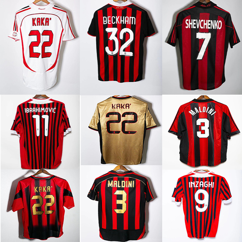 AC米兰多特蒙德印号卡卡客场球衣球迷版泰版足球服短袖欧冠臂章