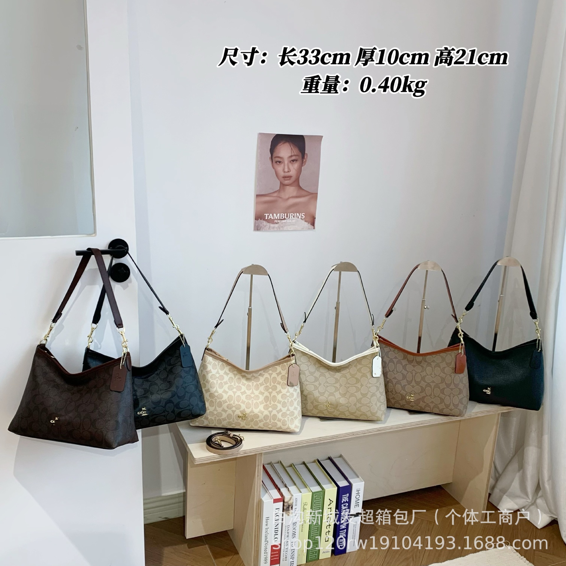 蔻l托特直供re腋下拉链老花妈咪新款大容量流浪包厂家家la通勤包u