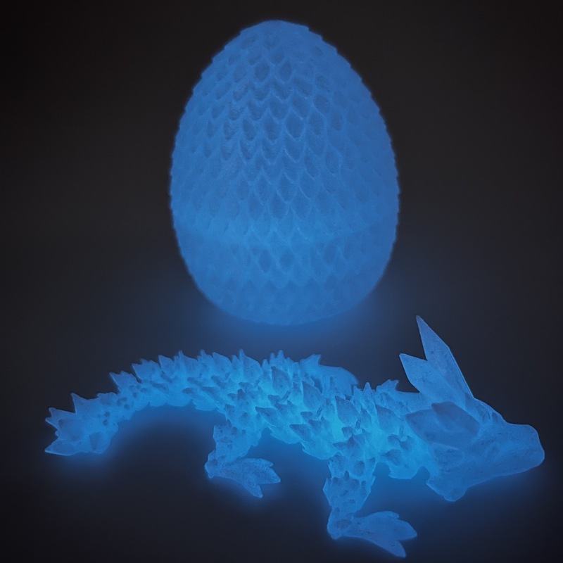 国境を越えた人気の 3D プリントクリスタルドラゴンクリスタルエッグミニドラゴンエッグセット手作り動物モデル子供のおもちゃ|undefined