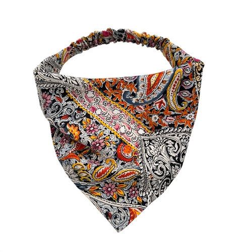 New summer retro turban triangle scarf for women sun protection elastic band scarf headband versatile scarf decorative small square scarf