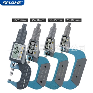 SHAHE三和电子数显外径千分尺高精度测厚仪0.001mm微米螺旋测微器