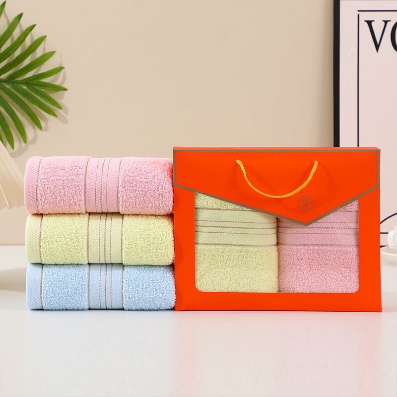 Double Gift Box Manufacturer Gift Box Towel Holiday Event Gift Wedding Full Moon Opening Return Gift Handprint Set