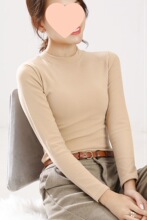 德绒打底衫女秋冬百搭半高领长袖恤冬季内搭保暖衣加厚加绒秋衣