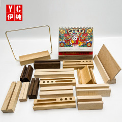 木製卓上カレンダースタンド アクリル無垢材ベース ウッドアートカード ポストカード 木製ディスプレイ