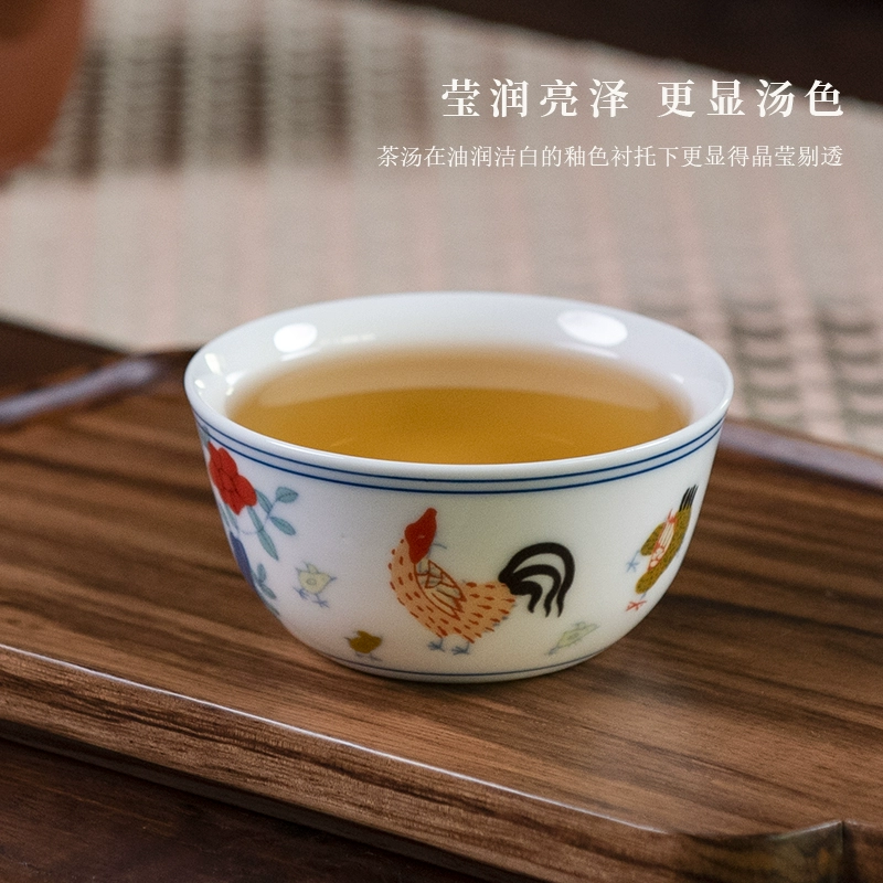 Античная чашка из Фс Ming династии Чэнхуа Доуцай синий цыпленок Jingdezhen Китайская чашка Kung Fu чайный набор расписная мастерская чашка чайная чашка
